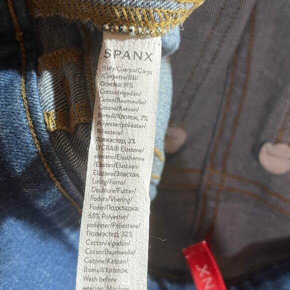 Spanx Bootcut Jegging Jeans Womens Small Blue Medium Wash Denim Pull On Stretch - Picture 8 of 12